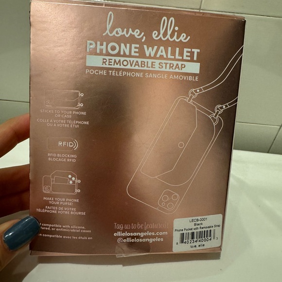 LOVE ELLIE STICK ON PHONE WALLET WITH REMOVABLE STRAPS - Picture 4 of 4